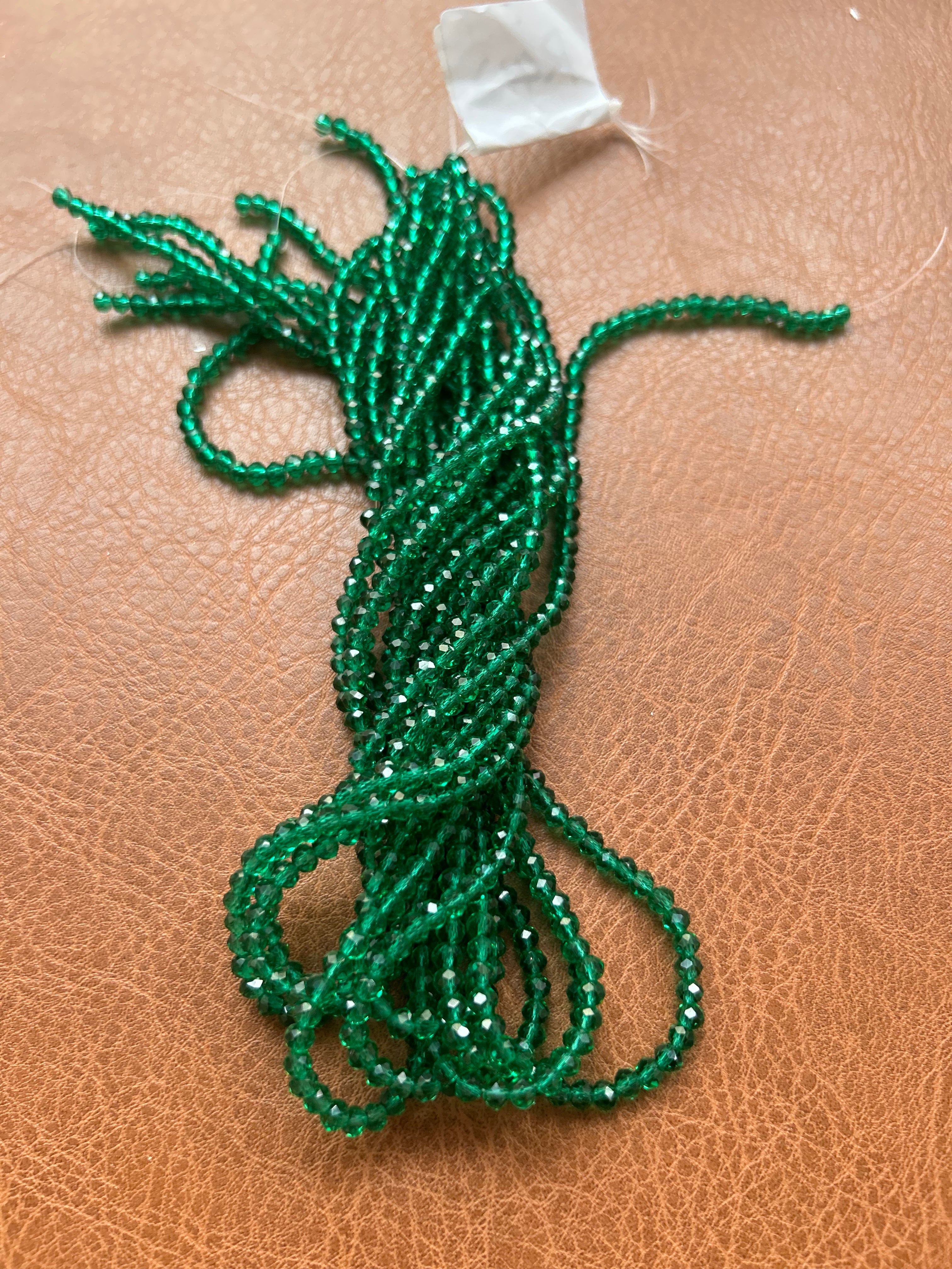 4mm flat faceted beads glass beads